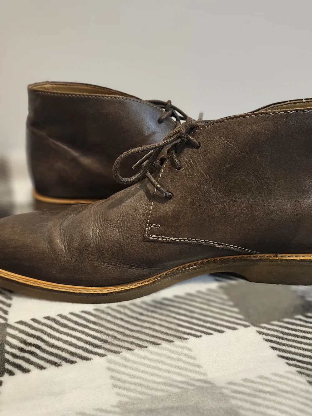 Clarks Dark Brown Leather Chukka Boots - Lace-Up Casual